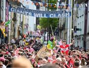 29 May 2022; Supporters on Fermanagh Street in Clones ahead of the Ulster GAA Football Senior Championship Final between Derry and Donegal at St Tiernach's Park in Clones, Monaghan. Photo by Stephen McCarthy/Sportsfile