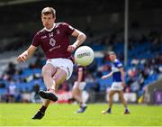 29 May 2022; John Heslin of Westmeath takes a first half penalty, that was saved and put out for a '45 by Laois goalkeeper Danny Bolger, not pictured, during the Tailteann Cup Round 1 match between Laois and Westmeath at MW Hire O'Moore Park in Portlaoise, Laois. Photo by Piaras Ó Mídheach/Sportsfile