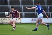 29 May 2022; David Lynch of Westmeath in action against Conor Heffernan of Laois during the Tailteann Cup Round 1 match between Laois and Westmeath at MW Hire O'Moore Park in Portlaoise, Laois. Photo by Piaras Ó Mídheach/Sportsfile