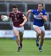 29 May 2022; Sam McCartan of Westmeath in action against Donal Kingston of Laois during the Tailteann Cup Round 1 match between Laois and Westmeath at MW Hire O'Moore Park in Portlaoise, Laois. Photo by Piaras Ó Mídheach/Sportsfile