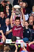29 May 2022; Seán Kelly of Galway lifts the cup after his side's victory in the Connacht GAA Football Senior Championship Final match between Galway and Roscommon at Pearse Stadium in Galway. Photo by Sam Barnes/Sportsfile