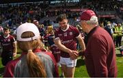 29 May 2022; Damien Comer of Galway with supporters after the Connacht GAA Football Senior Championship Final match between Galway and Roscommon at Pearse Stadium in Galway. Photo by Eóin Noonan/Sportsfile