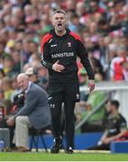 29 May 2022; Derry manager Rory Gallagher during the Ulster GAA Football Senior Championship Final between Derry and Donegal at St Tiernach's Park in Clones, Monaghan. Photo by Ramsey Cardy/Sportsfile