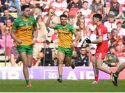 29 May 2022; Odhran McFadden Ferry of Donegal celebrates after scoring his side's first goal during the Ulster GAA Football Senior Championship Final between Derry and Donegal at St Tiernach's Park in Clones, Monaghan. Photo by Stephen McCarthy/Sportsfile