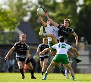 28 May 2022; James Gallagher of London in action against Pat Spillane of Sligo during the Tailteann Cup Round 1 match between Sligo and London at Markievicz Park in Sligo. Photo by Ray McManus/Sportsfile