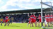 29 May 2022; Michael Murphy of Donegal shoots at goal in the final moments of the Ulster GAA Football Senior Championship Final between Derry and Donegal at St Tiernach's Park in Clones, Monaghan. Photo by Ramsey Cardy/Sportsfile