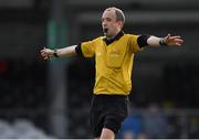 28 May 2022; Referee Niall Cullen indicates a penalty during the Tailteann Cup Round 1 match between Sligo and London at Markievicz Park in Sligo. Photo by Ray McManus/Sportsfile