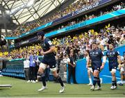 28 May 2022; James Ryan of Leinster runs out before the Heineken Champions Cup Final match between Leinster and La Rochelle at Stade Velodrome in Marseille, France. Photo by Harry Murphy/Sportsfile