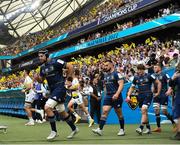 28 May 2022; Leinster players, from left, Caelan Doris, Rónan Kelleher, Josh van der Flier and Ross Molony before the Heineken Champions Cup Final match between Leinster and La Rochelle at Stade Velodrome in Marseille, France. Photo by Harry Murphy/Sportsfile