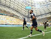 28 May 2022; Jamison Gibson-Park of Leinster runs out before the Heineken Champions Cup Final match between Leinster and La Rochelle at Stade Velodrome in Marseille, France. Photo by Harry Murphy/Sportsfile