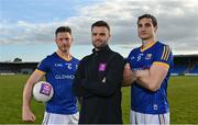 3 June 2022; Longford GAA manager Billy O’Loughlin, centre, with captain Mickey Quinn, left, and vice-captain Darren Gallagher, pictured at the launch of AIB’s new series ‘Tailteann Cup: Mic’d Up’. The fly-on-the-wall style series sees O’Loughlin and the two players mic’d up for the duration of their clash against Fermanagh last weekend. AIB, proud sponsors of both Club and County, is celebrating their eighth season as sponsors of the GAA All-Ireland Senior Football Championships and this new series takes GAA fans into the heart of the action, showcasing #TheToughest players in Gaelic Games through the eyes and voices of county management and players. You can view the first episode here: https://www.youtube.com/watch?  Photo by Sam Barnes/Sportsfile