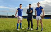 3 June 2022; Longford GAA manager Billy O’Loughlin, centre, with captain Mickey Quinn, left, and vice-captain Darren Gallagher, pictured at the launch of AIB’s new series ‘Tailteann Cup: Mic’d Up’. The fly-on-the-wall style series sees O’Loughlin and the two players mic’d up for the duration of their clash against Fermanagh last weekend. AIB, proud sponsors of both Club and County, is celebrating their eighth season as sponsors of the GAA All-Ireland Senior Football Championships and this new series takes GAA fans into the heart of the action, showcasing #TheToughest players in Gaelic Games through the eyes and voices of county management and players. You can view the first episode here: https://www.youtube.com/watch?  Photo by Sam Barnes/Sportsfile