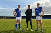 3 June 2022; Longford GAA manager Billy O’Loughlin, centre, with captain Mickey Quinn, left, and vice-captain Darren Gallagher, pictured at the launch of AIB’s new series ‘Tailteann Cup: Mic’d Up’. The fly-on-the-wall style series sees O’Loughlin and the two players mic’d up for the duration of their clash against Fermanagh last weekend. AIB, proud sponsors of both Club and County, is celebrating their eighth season as sponsors of the GAA All-Ireland Senior Football Championships and this new series takes GAA fans into the heart of the action, showcasing #TheToughest players in Gaelic Games through the eyes and voices of county management and players. You can view the first episode here: https://www.youtube.com/watch?  Photo by Sam Barnes/Sportsfile