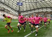 28 May 2022; Leinster players, from left, Dan Sheehan, James Ryan Jack Conan before the Heineken Champions Cup Final match between Leinster and La Rochelle at Stade Velodrome in Marseille, France. Photo by Harry Murphy/Sportsfile