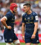 28 May 2022; Josh van der Flier, left, and Jonathan Sexton of Leinster during the Heineken Champions Cup Final match between Leinster and La Rochelle at Stade Velodrome in Marseille, France. Photo by Harry Murphy/Sportsfile