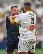 28 May 2022; Rónan Kelleher of Leinster and Uini Atonio of La Rochelle during the Heineken Champions Cup Final match between Leinster and La Rochelle at Stade Velodrome in Marseille, France. Photo by Ramsey Cardy/Sportsfile