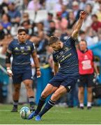 28 May 2022; Ross Byrne of Leinster kicks a penalty during the Heineken Champions Cup Final match between Leinster and La Rochelle at Stade Velodrome in Marseille, France. Photo by Ramsey Cardy/Sportsfile