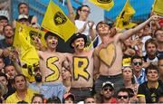 28 May 2022; La Rochelle supporters during the Heineken Champions Cup Final match between Leinster and La Rochelle at Stade Velodrome in Marseille, France. Photo by Ramsey Cardy/Sportsfile