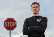 30 May 2022; Goalkeeper Brian Maher poses for a portrait during a Republic of Ireland U21's press conference at FAI Headquarters in Abbotstown, Dublin. Photo by Stephen McCarthy/Sportsfile