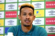 30 May 2022; Callum Robinson during a Republic of Ireland press conference at the FAI National Training Centre in Abbotstown, Dublin. Photo by Stephen McCarthy/Sportsfile