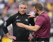 29 May 2022; Galway manager Padraic Joyce, left with coach Cian O'Neill during the Connacht GAA Football Senior Championship Final match between Galway and Roscommon at Pearse Stadium in Galway. Photo by Sam Barnes/Sportsfile