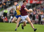 29 May 2022; Seán Kelly of Galway in action against Richard Hughes of Roscommon during the Connacht GAA Football Senior Championship Final match between Galway and Roscommon at Pearse Stadium in Galway. Photo by Sam Barnes/Sportsfile