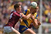 29 May 2022; Enda Smith of Roscommon in action against Jack Glynn, left,  and Cillian McDaid of Galway during the Connacht GAA Football Senior Championship Final match between Galway and Roscommon at Pearse Stadium in Galway. Photo by Sam Barnes/Sportsfile