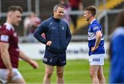 29 May 2022; Westmeath selector Dessie Dolan with Ross Munnelly of Laois after the Tailteann Cup Round 1 match between Laois and Westmeath at MW Hire O'Moore Park in Portlaoise, Laois. Photo by Piaras Ó Mídheach/Sportsfile