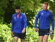 31 May 2022; Harry Byrne and Ciarán Frawley during Leinster Rugby squad training session at UCD in Dublin. Photo by Harry Murphy/Sportsfile