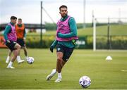 31 May 2022; Cyrus Christie during a Republic of Ireland training session at FAI National Training Centre in Abbotstown, Dublin. Photo by Stephen McCarthy/Sportsfile