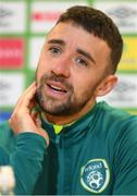 31 May 2022; Enda Stevens during a Republic of Ireland press conference at FAI National Training Centre in Abbotstown, Dublin. Photo by Stephen McCarthy/Sportsfile