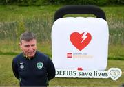 31 May 2022; Manager Stephen Kenny during the launch of the FAI Defibrillator Programme at FAI Headquarters in Abbotstown in Dublin. Photo by Stephen McCarthy/Sportsfile