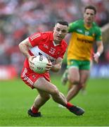 29 May 2022; Niall Toner of Derry during the Ulster GAA Football Senior Championship Final between Derry and Donegal at St Tiernach's Park in Clones, Monaghan. Photo by Ramsey Cardy/Sportsfile