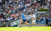 28 May 2022; Ciarán Kilkenny of Dublin in action against Kevin Flynn of Kildare during the Leinster GAA Football Senior Championship Final match between Dublin and Kildare at Croke Park in Dublin. Photo by Stephen McCarthy/Sportsfile