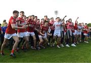 1 June 2022; Cork players celebrate their side's victory in the Electric Ireland Munster GAA Minor Football Championship Final match between Kerry and Cork at Páirc Uí Rinn in Cork. Photo by George Tewkesbury/Sportsfile