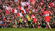 29 May 2022; Derry supporters during the Ulster GAA Football Senior Championship Final between Derry and Donegal at St Tiernach's Park in Clones, Monaghan. Photo by Stephen McCarthy/Sportsfile