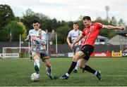 6 May 2022; Cameron McJannet of Derry City in action against Ali Coote of Bohemians during the SSE Airtricity League Premier Division match between Derry City and Bohemians at The Ryan McBride Brandywell Stadium in Derry. Photo by Stephen McCarthy/Sportsfile