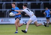 18 May 2022; Charlie McMorrow of Dublin in action against TJ Nolan of Kildare during the Electric Ireland Leinster GAA Minor Football Championship Final match between Dublin and Kildare at MW Hire O'Moore Park in Portlaoise, Laois. Photo by Stephen McCarthy/Sportsfile