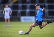 18 May 2022; Paul Reynolds Hand of Dublin take a free during the Electric Ireland Leinster GAA Minor Football Championship Final match between Dublin and Kildare at MW Hire O'Moore Park in Portlaoise, Laois. Photo by Stephen McCarthy/Sportsfile