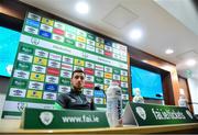 2 June 2022; Lee O'Connor during a Republic of Ireland U21's press conference at FAI National Training Centre in Abbotstown, Dublin. Photo by Ben McShane/Sportsfile