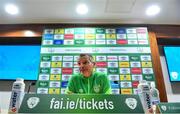 2 June 2022; Manager Jim Crawford during a Republic of Ireland U21's press conference at FAI National Training Centre in Abbotstown, Dublin. Photo by Ben McShane/Sportsfile