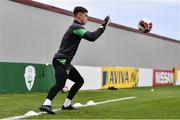 2 June 2022; Goalkeeper Brian Maher during a Republic of Ireland U21's training session at Tallaght Stadium in Dublin. Photo by Ben McShane/Sportsfile