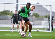 2 June 2022; JJ Koyode, left, and Mark McGuinness during a Republic of Ireland U21's training session at Tallaght Stadium in Dublin. Photo by Ben McShane/Sportsfile