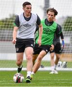 2 June 2022; Conor Coventry, left, and Ollie O'Neill during a Republic of Ireland U21's training session at Tallaght Stadium in Dublin. Photo by Ben McShane/Sportsfile