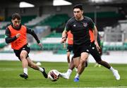 2 June 2022; Liam Kerrigan, right, and Joe Hodge during a Republic of Ireland U21's training session at Tallaght Stadium in Dublin. Photo by Ben McShane/Sportsfile