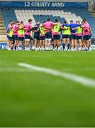 3 June 2022; Leinster players huddle during a Leinster Rugby Captain's Run at the RDS Arena in Dublin. Photo by Harry Murphy/Sportsfile