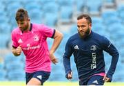 3 June 2022; Jamison Gibson-Park, right, and Ross Byrne during a Leinster Rugby Captain's Run at the RDS Arena in Dublin. Photo by Harry Murphy/Sportsfile