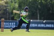 3 June 2022; Leah Paul of Ireland plays a shot during the Women's T20 International match between Ireland and South Africa at Pembroke Cricket Club in Dublin. Photo by Sam Barnes/Sportsfile