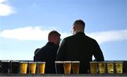 3 June 2022; Drinks in the terrace before the United Rugby Championship Quarter-Final match between Ulster and Munster at Kingspan Stadium in Belfast. Photo by Ramsey Cardy/Sportsfile
