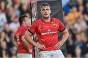 3 June 2022; Alex Kendellen of Munster after his side conceded their fifth try during the United Rugby Championship Quarter-Final match between Ulster and Munster at Kingspan Stadium in Belfast. Photo by Ramsey Cardy/Sportsfile